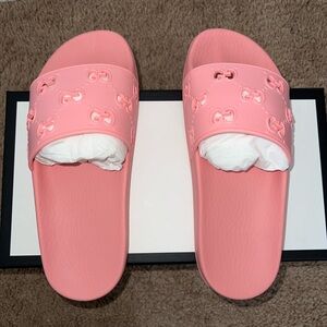 Pink Gucci Slides